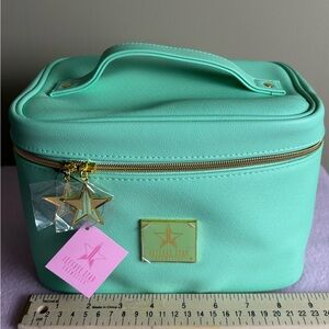 Jeffree Star Mint Cosmetic Bag with Gold Accents